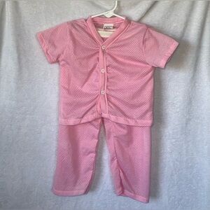 Vintage Lullaby Land size 3T kids girl pink pajama set